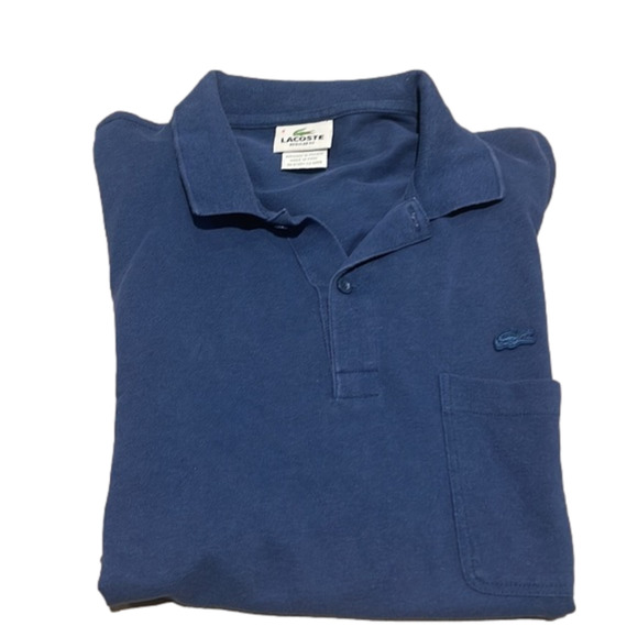 Lacoste Other - LACOSTE Size 4 (M) Blue Cotton/Linen Mix  Polo